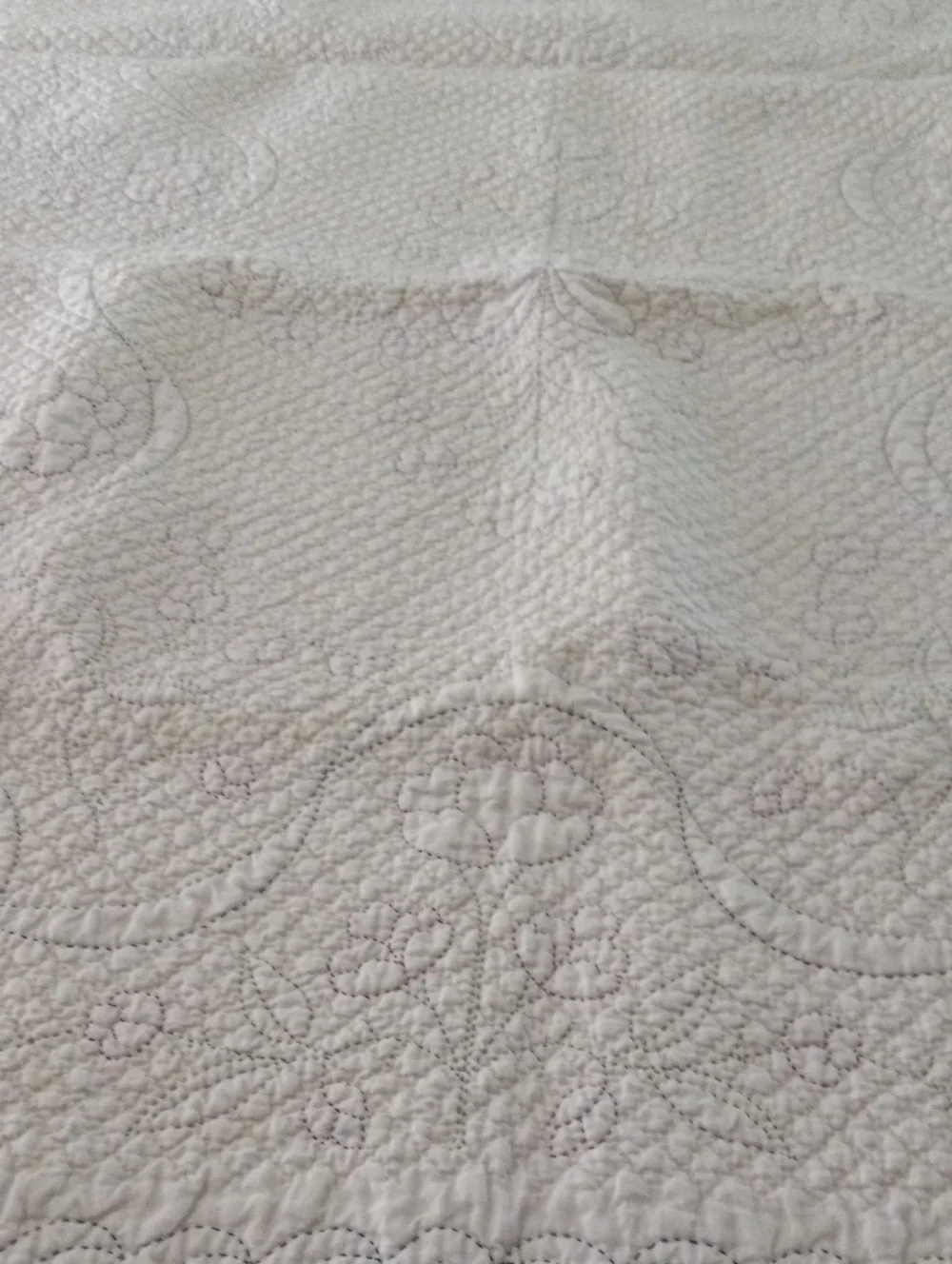 Handmade Hand-Embroidered Quilted Baby Blanket Lap Quilt - 34